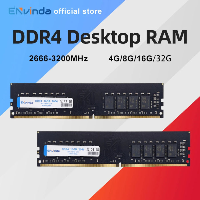 Memoria RAM para PC ENVINDA DDR4 8GB 16GB 3200MHz DIMM para escritorio - No compatible con la placa base AMD