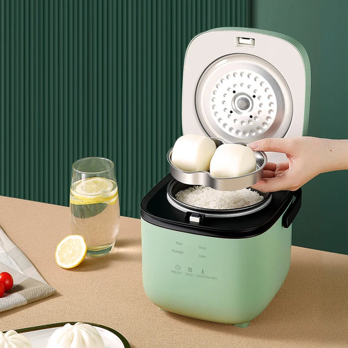 Compact Electric Rice Cooker for 1-2 People - 1.2L Automatic Kitchen Machine with Steam Cabinet