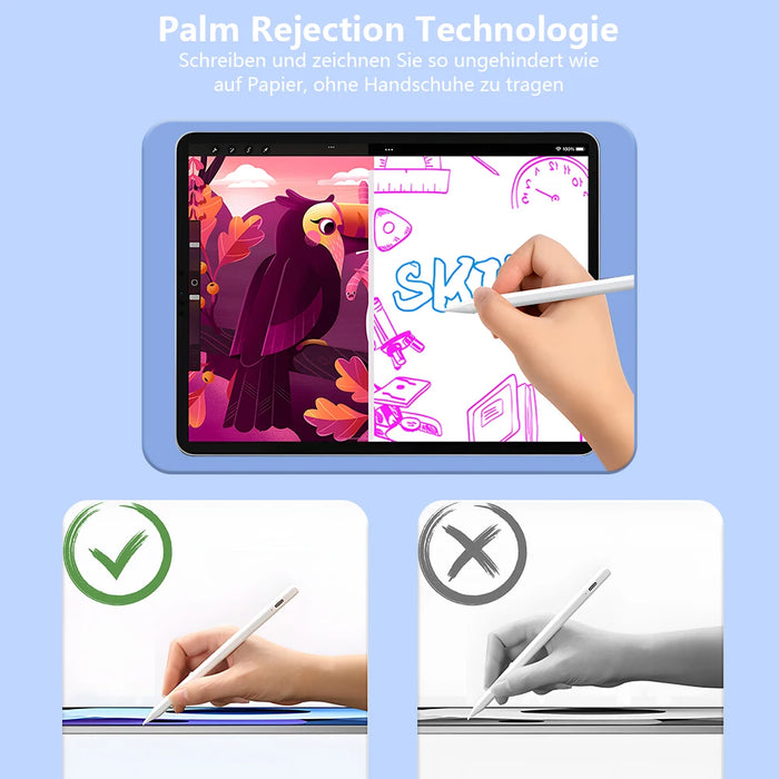 Lápiz óptico para iPad de Apple con rechazo de palma y pantalla potente - Accesorios para iPad Pencil 2022, 2021, 2020, 2019, 2018 Pro, Air y Mini