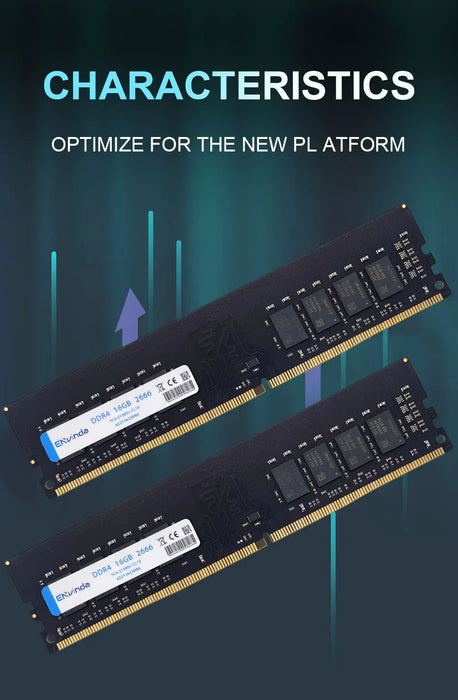 Memoria RAM para PC ENVINDA DDR4 8GB 16GB 3200MHz DIMM para escritorio - No compatible con la placa base AMD