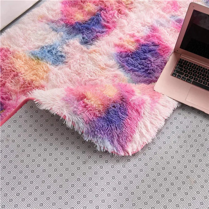 Soft and Fuzzy Children's Room Rug with Anti-Slip, Large Fuzzy Shag Mat for Modern Homes and Children's Bedrooms