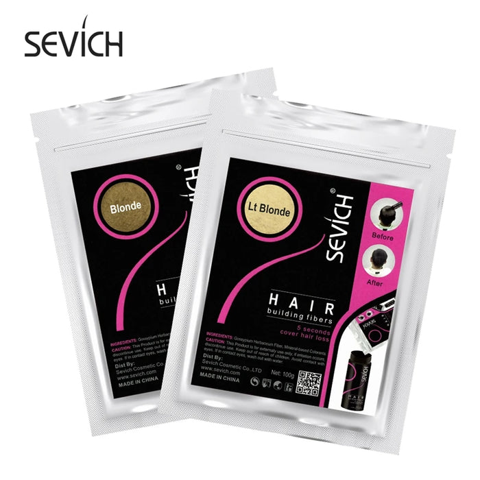 Sevich 500 g de fibra capilar - 10 colores de queratina en polvo para el crecimiento del cabello y tratamiento instantáneo de salón