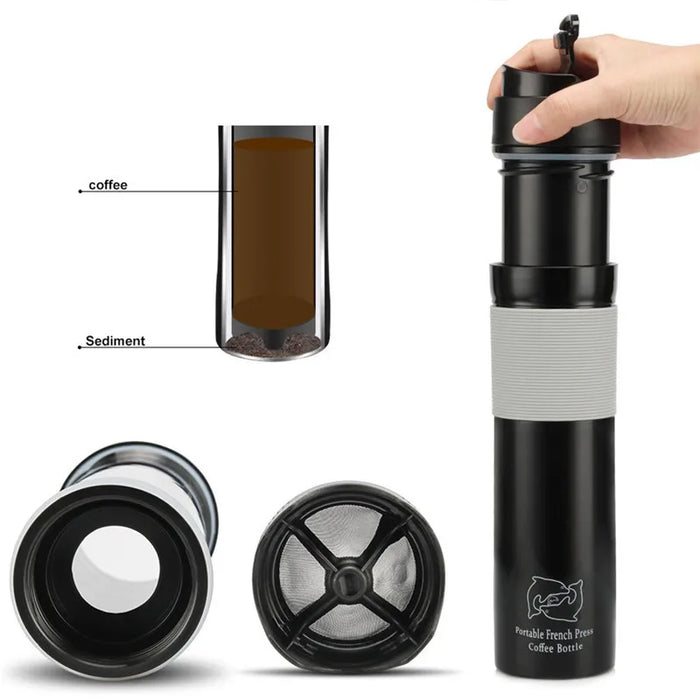 Cafetière expresso portable – Cafetière à pression manuelle pour la maison et les voyages