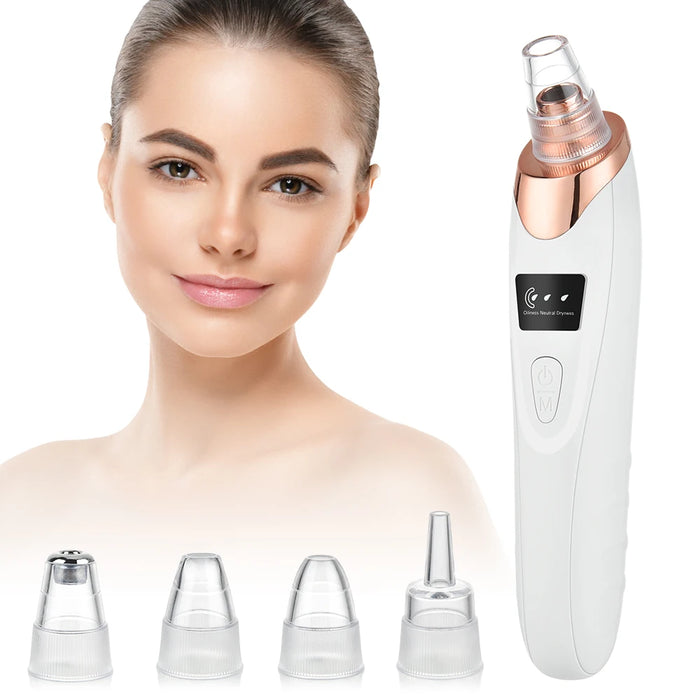 Vacuum Suction Blackhead Remover USB Rechargeable Facial Pore Cleaner Acne Pimple Comedone Extractor Care Tool