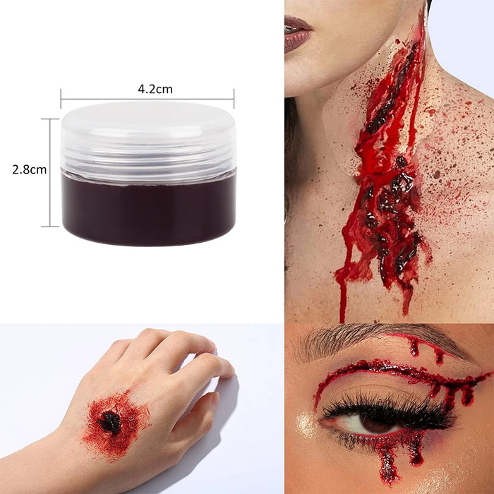 VERONNI SFX Wound Wax Makeup Kit - Halloween Special Effects with Spatula and Stipple Sponge for Realistic Injury Effects