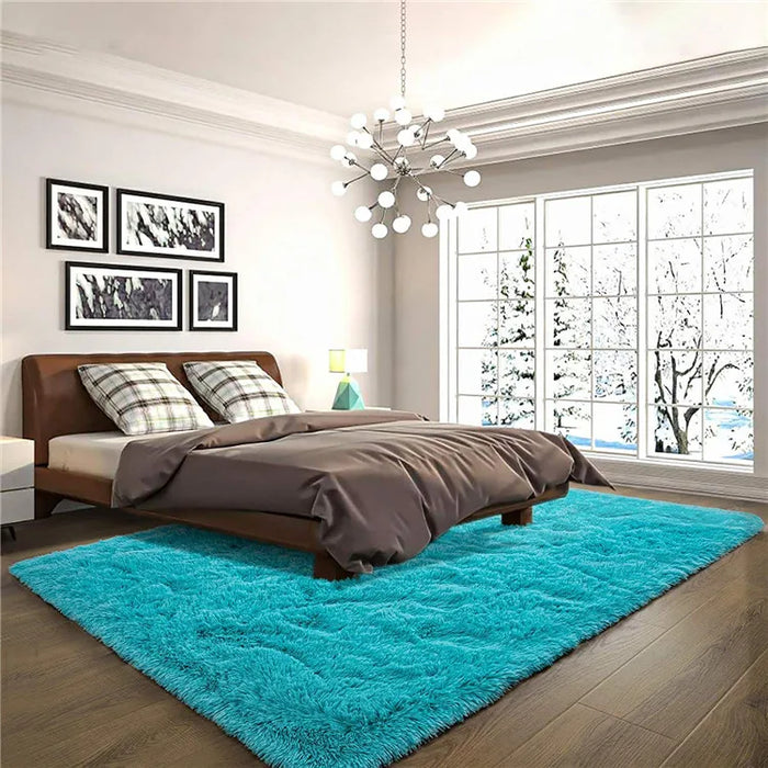 Soft and Fuzzy Children's Room Rug with Anti-Slip, Large Fuzzy Shag Mat for Modern Homes and Children's Bedrooms