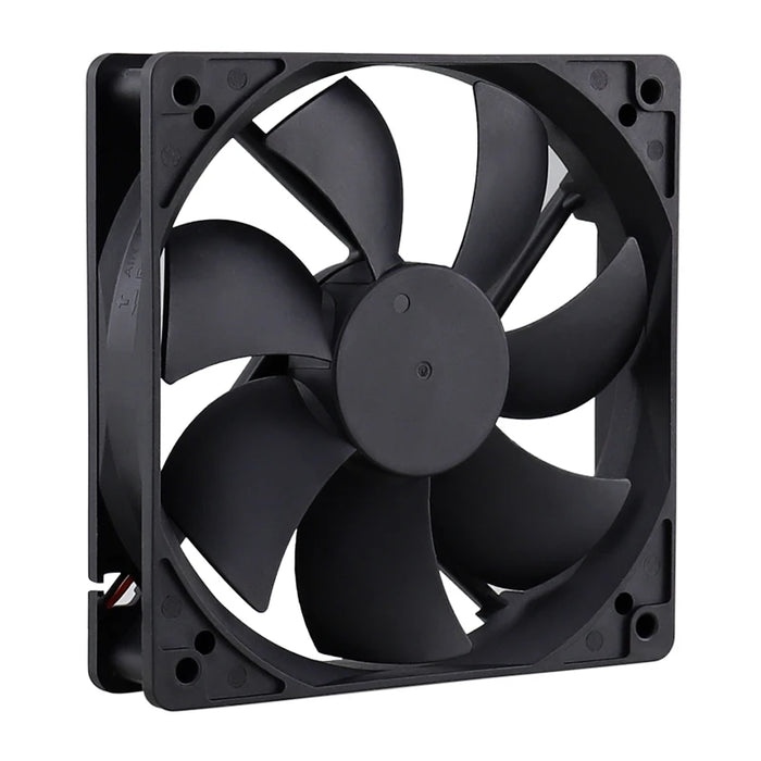 Ventilador de CPU Gdstime de 120x120x25 mm para PC - 5 V, 12 V, 24 V, 48 V con 2 pines y 3 pines - Ventilador de refrigeración CC de 120 mm para GPU portátil - Rodamiento de bolas/rodamiento de manga