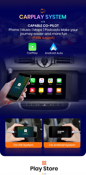 AWESAFE PX9 sans fil CarPlay Android Auto Radio pour Mercedes Benz Smart Fortwo 451 2005 - 2015 lecteur de voiture GPS 2 Din autoradio