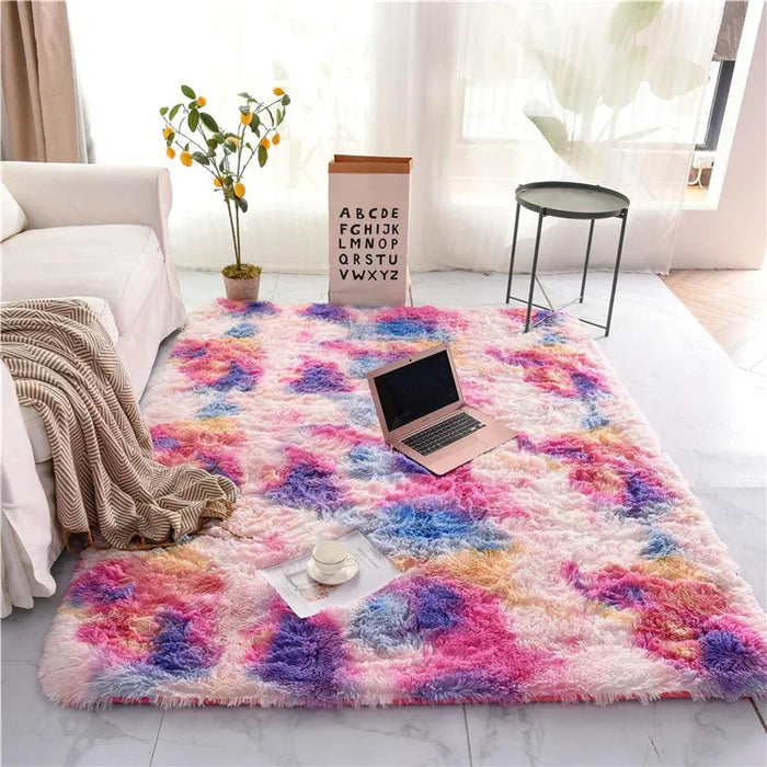 Soft and Fuzzy Children's Room Rug with Anti-Slip, Large Fuzzy Shag Mat for Modern Homes and Children's Bedrooms