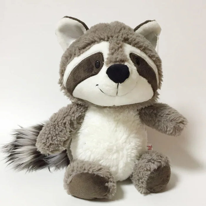 Lindo mapache de peluche gris: juguete de peluche y almohada de 25-35 cm para niños, regalo de cumpleaños perfecto