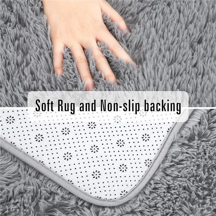 Soft and Fuzzy Children's Room Rug with Anti-Slip, Large Fuzzy Shag Mat for Modern Homes and Children's Bedrooms