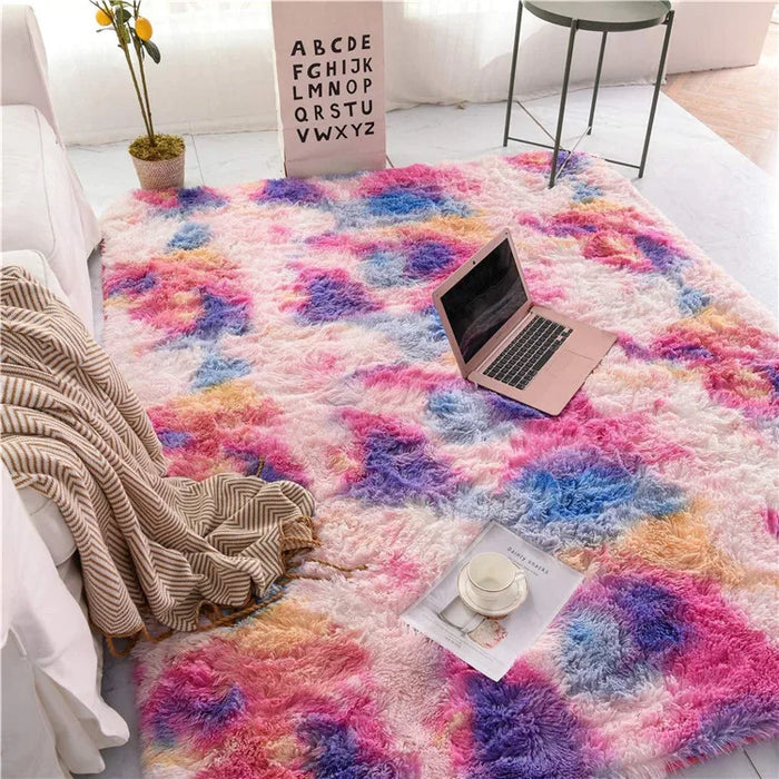 Soft and Fuzzy Children's Room Rug with Anti-Slip, Large Fuzzy Shag Mat for Modern Homes and Children's Bedrooms