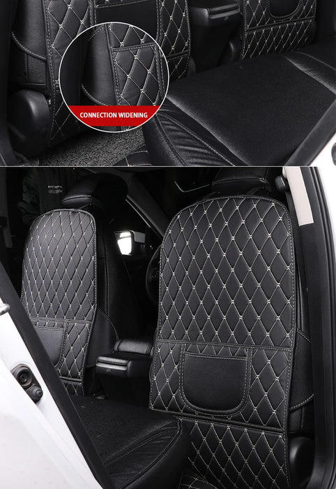 Almohadilla de protección de asiento trasero de cuero PU para coche, alfombrilla protectora antipatadas y suciedad para niños, accesorios de coche