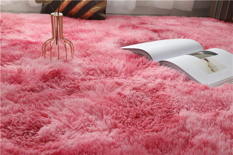 Soft and Fuzzy Children's Room Rug with Anti-Slip, Large Fuzzy Shag Mat for Modern Homes and Children's Bedrooms