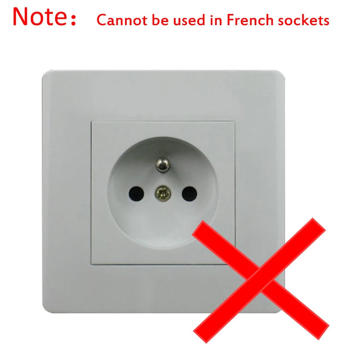 Rallonge UE avec interrupteur ON/OFF - Adaptateur de prise électrique pour norme européenne, Russie, Espagne, Ukraine et Corée