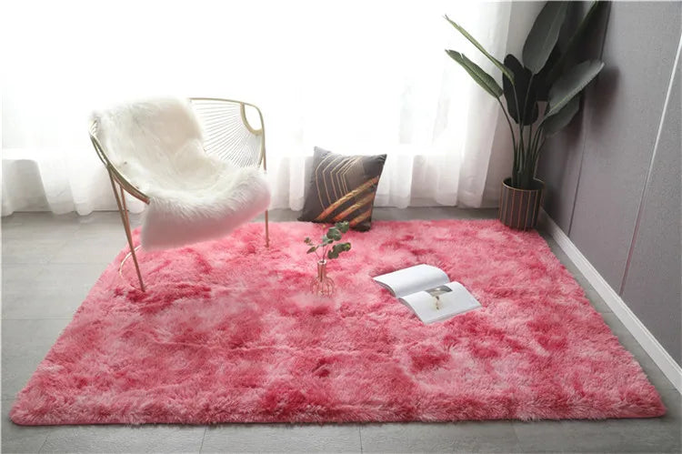 Soft and Fuzzy Children's Room Rug with Anti-Slip, Large Fuzzy Shag Mat for Modern Homes and Children's Bedrooms