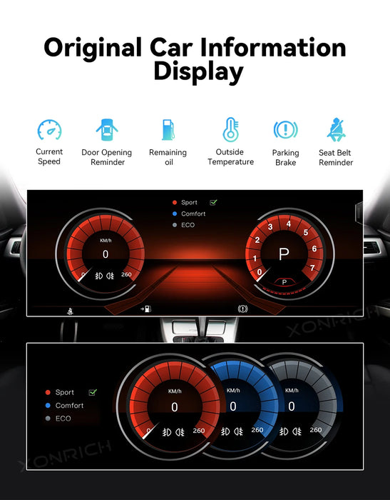 XONRICH 6GB 128GB Android 14 Autoradio für BMW 5 Series E60 E61 E63 E64 E90 E91 E92 E93 CCC CIC Multimedia CarPlay GPS Navigation