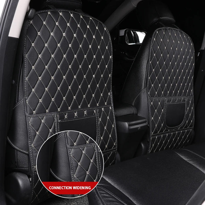 Almohadilla de protección de asiento trasero de cuero PU para coche, alfombrilla protectora antipatadas y suciedad para niños, accesorios de coche