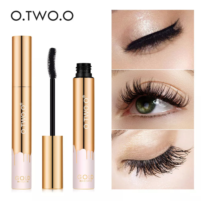 O.TWO.O 3D Mascara für Länge und Volumen – Schwarze Wimpernverlängerung mit goldenem Look