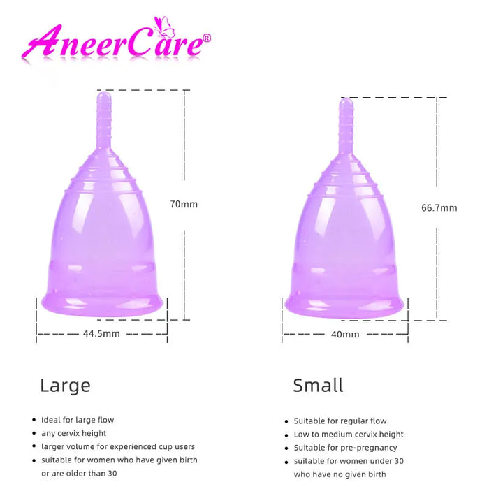 Coupe menstruelle en silicone médical pour femme - Kit de collecte hygiénique pour les menstruations et les soins personnels