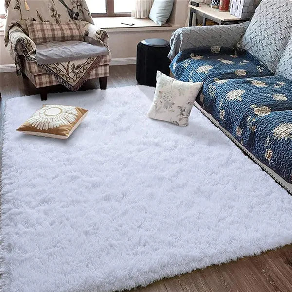 Soft and Fuzzy Children's Room Rug with Anti-Slip, Large Fuzzy Shag Mat for Modern Homes and Children's Bedrooms