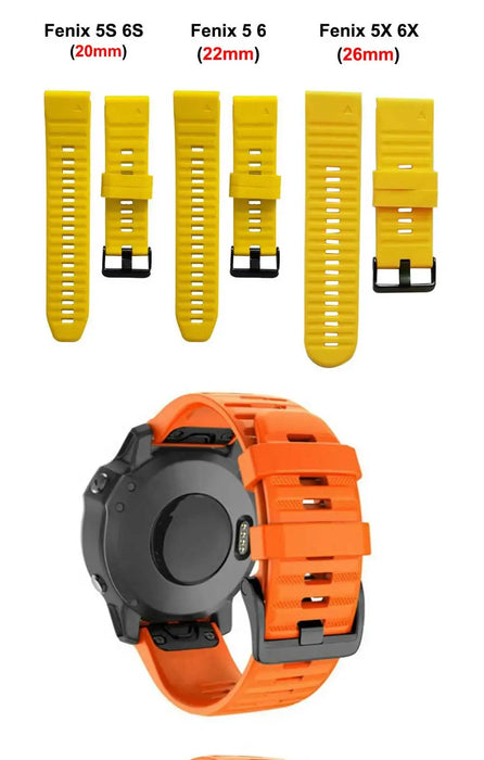 Silikon-Handschlaufe mit Schnellverschluss für Garmin Fenix ​​​​8, 7, 6, 5 Series – 20 mm, 22 mm, 26 mm Optionen