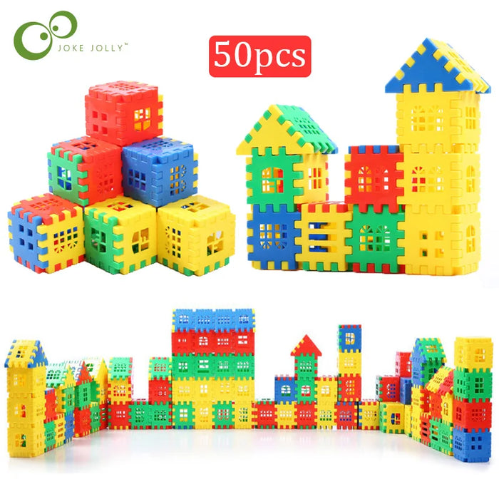 Ensemble de blocs de construction créatifs - 50 pièces pour un apprentissage et une construction imaginatifs dans la maison Baby Paradise