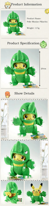 Kawaii Pokemon Cosplay Pikachu Animal relleno Charizard muñeco de peluche Tyranitar Snorlax Eevee Lapras Anime regalo para niños