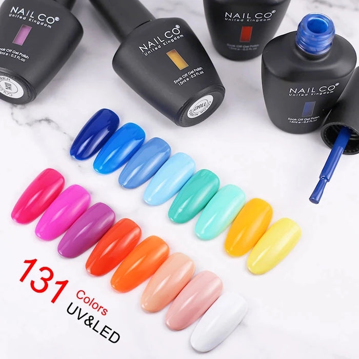 NAILCO 15ml Serie Negra Esmalte de uñas en gel 333 colores Azul UVLED Laca en gel Rojo desnudo Soak Off Semi permanente UV Laca en gel para uñas