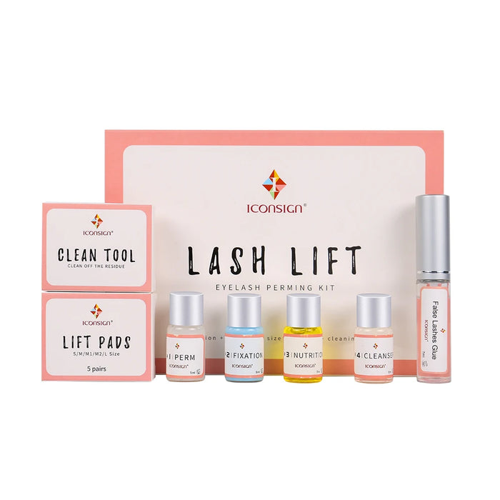 Lash Lift Kit von ICONSIGN – Permanentes Wimpernlifting, Pflege und Schwung, anpassbar für Ihre Marke