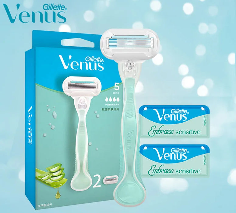 Gillette Venus Rasierer für Frauen – Gesicht, Arm, Bein, Bikini, 3/5-lagige Klinge mit Seifenstreifen für sanftes Rasieren