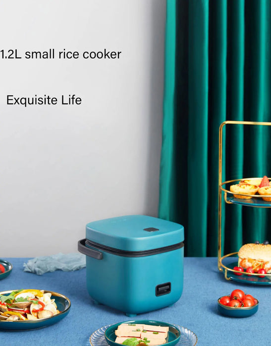 Compact Electric Rice Cooker for 1-2 People - 1.2L Automatic Kitchen Machine with Steam Cabinet