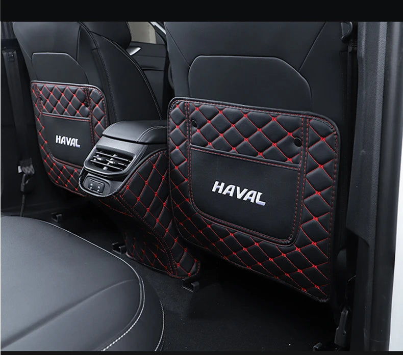 Alfombrilla antipatadas de cuero para coche, alfombrillas antipatadas, Protector trasero de asiento para Haval h6 3rd GT 2021 2022 2023, accesorios