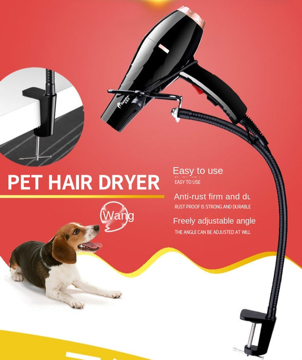 Soporte secador de pelo para mascotas con fijación fija - Estructura de soporte para el cuidado de perros y gatos