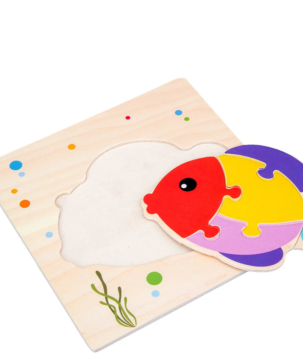 Puzzle 3D en bois pour enfants, formes Tangram, carte éducative, animaux, jouets intelligents, cadeau pour enfants