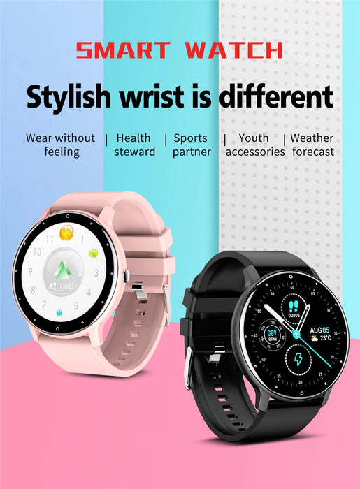 Reloj inteligente LIGE 2023 para mujer con pantalla táctil completa, reloj deportivo deportivo IP67, resistente al agua, Bluetooth para Android e iOS