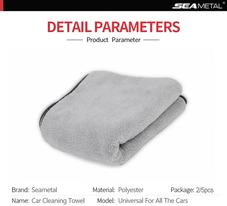 Chiffons en microfibre pour l'entretien de la voiture - Serviette de nettoyage de voiture pour un lavage détaillé et un nettoyage des vitres