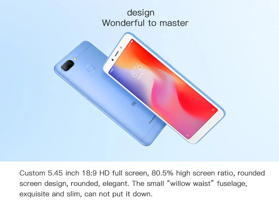 Smartphone Xiaomi Redmi 6 - Téléphone portable d'occasion avec plein écran 5,45" et reconnaissance faciale AI