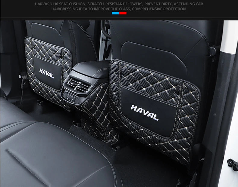 Alfombrilla antipatadas de cuero para coche, alfombrillas antipatadas, Protector trasero de asiento para Haval h6 3rd GT 2021 2022 2023, accesorios