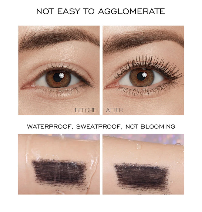 O.TWO.O Wasserdichte Mascara 4D Seidenfaser Curling Volumen Wimpern Dicke Verlängerung Pflegende Wimpernverlängerung Hochwertiges Make-up