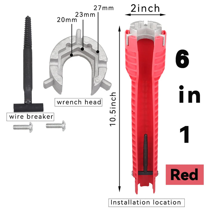 8-in-1-Spültischmischerschlüssel für Installation und Reparatur