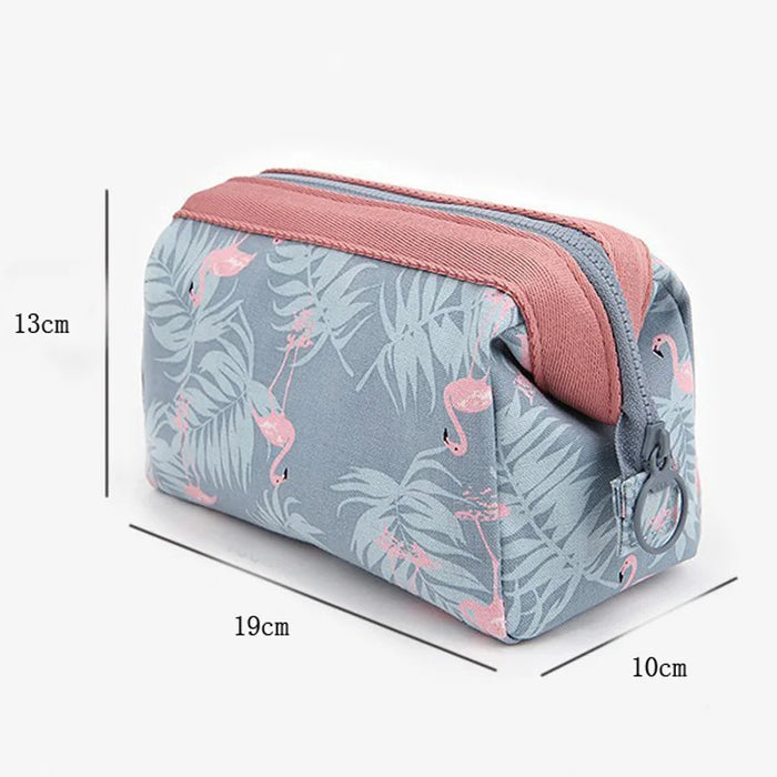 Nouvelle trousse à maquillage étanche Flamingo tendance pour femmes, trousse de voyage de maquillage et de toilette, trousse de maquillage Portable pour esthéticienne