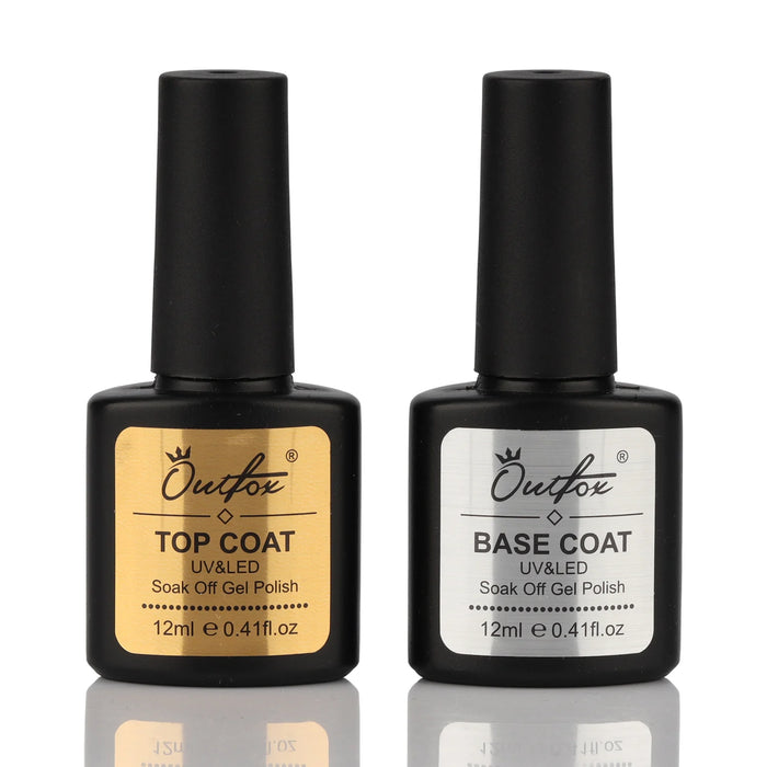 Esmalte de gel UV Soak Off de 12 ml: capa superior y base con acabado brillante y mate, sin limpiar, perfecto para manicura y uñas semipermanentes