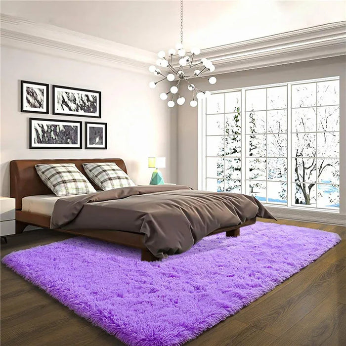 Soft and Fuzzy Children's Room Rug with Anti-Slip, Large Fuzzy Shag Mat for Modern Homes and Children's Bedrooms