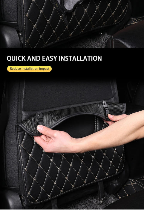 Almohadilla de protección de asiento trasero de cuero PU para coche, alfombrilla protectora antipatadas y suciedad para niños, accesorios de coche