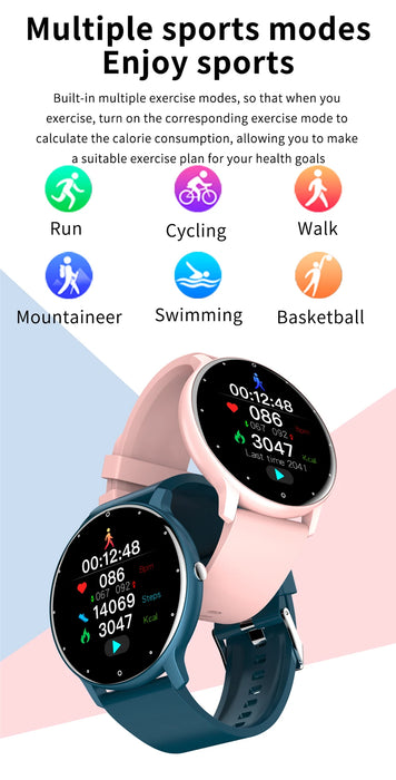 Reloj inteligente LIGE 2023 para mujer con pantalla táctil completa, reloj deportivo deportivo IP67, resistente al agua, Bluetooth para Android e iOS