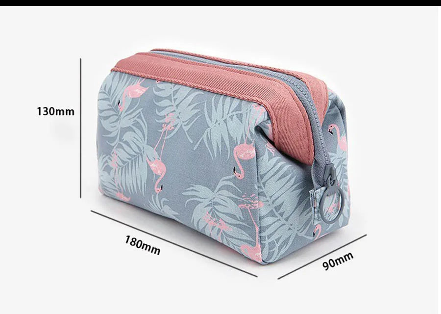 Nouvelle trousse à maquillage étanche Flamingo tendance pour femmes, trousse de voyage de maquillage et de toilette, trousse de maquillage Portable pour esthéticienne