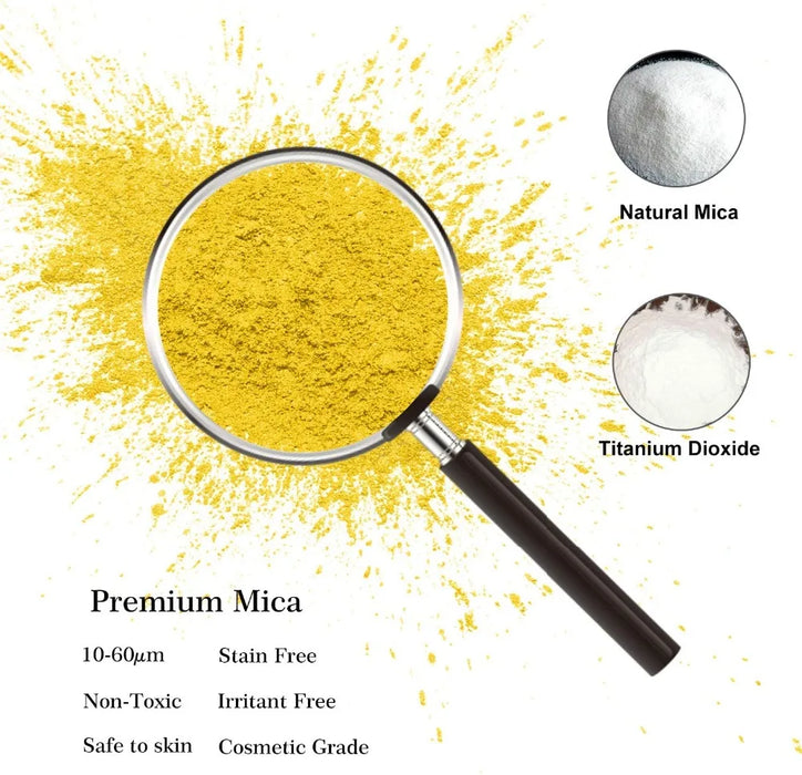 Vibrant Mica Powder Pigments for Nail Art, Glitter Crafts, Soap Making, Epoxy Resin, Eyeshadow, Lipstick, and Car Paint