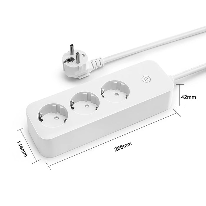 Commutateur WiFi intelligent avec 4 prises et 4 ports USB - Compatible avec Alexa, Google Home et Tuya Smart Home