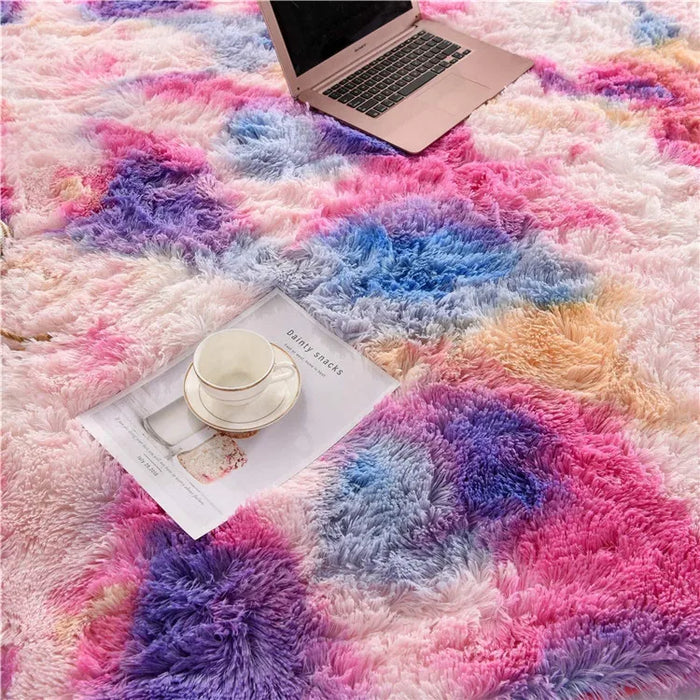 Soft and Fuzzy Children's Room Rug with Anti-Slip, Large Fuzzy Shag Mat for Modern Homes and Children's Bedrooms